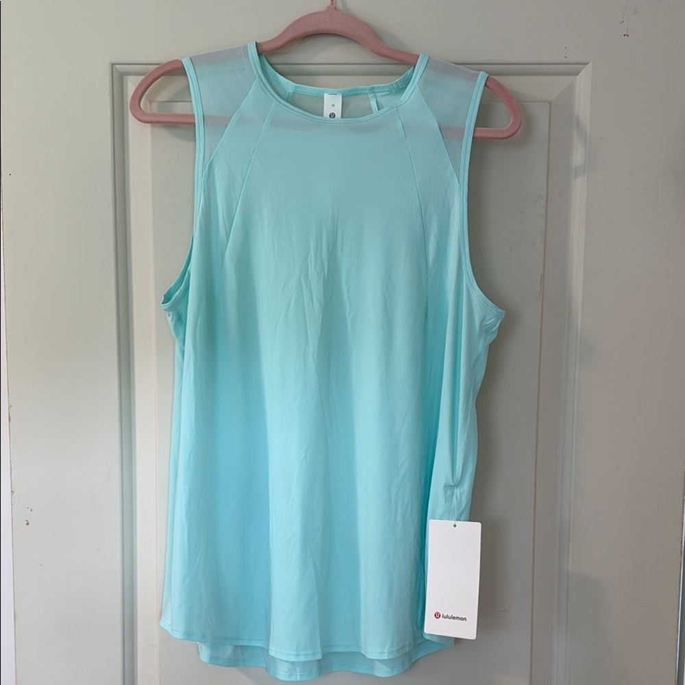 Lululemon Sculpt Tank Aqua Tank Top  Sleeveless New with Tags Size 10